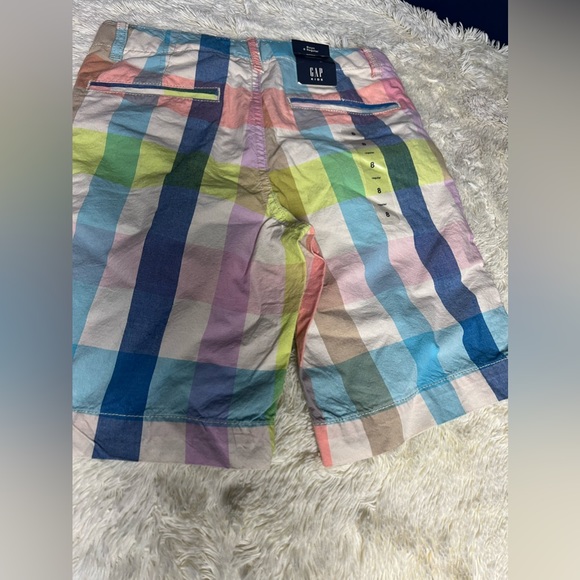 Boys GAP checked colorful shorts size 8 NEW - Picture 6 of 7